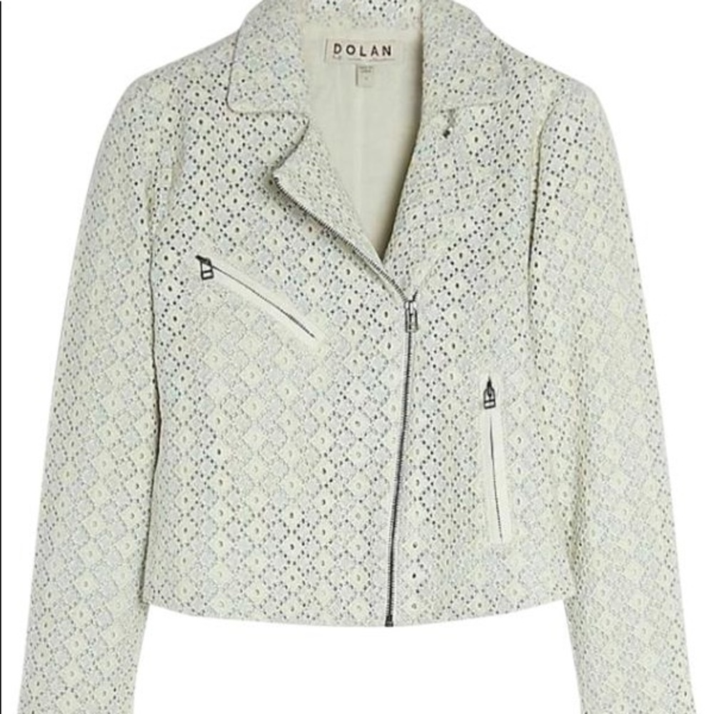 Anthropologie- Dolan Crochet Zip Moto Jacket